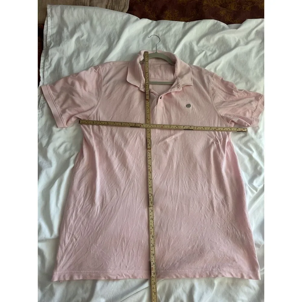 Banana Republic Men’s XL Pink Cotton Polo Shirt Elephant Logo Preppy Casual